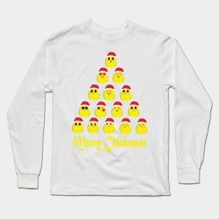 Merry Chickmast Tree Long Sleeve T-Shirt